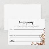 Herfst in de liefde | Liefde is een reis Vrijgezel RSVP Kaartje (Voorkant / Achterkant)