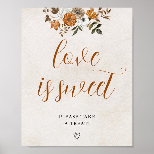 Herfst in de liefde | Liefde is een Sweet Treat Vr Poster (Voorkant)