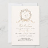 Herfst in de liefde Monogram Elegant Vrijgezellenf Kaart (Voorkant)