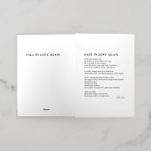 Herfst in de liefde opnieuw poëzie folie wenskaart (Buiten Laag)