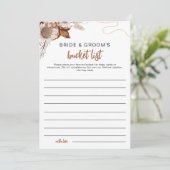 Herfst in de liefde | Pas getrouwd Bucket List Vri Kaart (Staand voorkant)