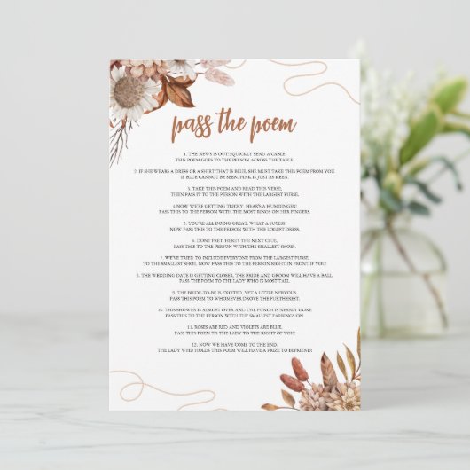 Herfst in de liefde | Passeer het gedicht Vrijgeze Kaart (Staand voorkant)