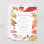 Herfst in de liefde | Pompoen & bladeren Vrijgezel Magnetische Uitnodiging (Voorkant)
