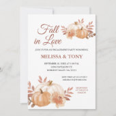 Herfst in de liefde Pompoen moderne verlovingsfees Kaart (Voorkant)