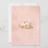 Herfst in de liefde Pompoen moderne verlovingsfees Kaart (Achterkant)