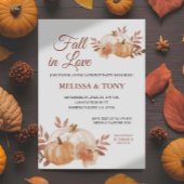 Herfst in de liefde Pompoen moderne verlovingsfees Kaart