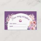 Herfst in de liefde raadt hoeveel pompoenen baby s informatiekaartje (Voorkant)