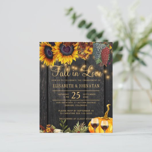 Herfst in de liefde Robuuste verlovingspartij Uitn (Staand voorkant)