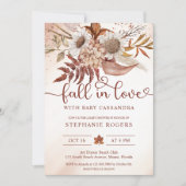 Herfst in de liefde romantisch Boho Floral Baby sh Kaart (Voorkant)