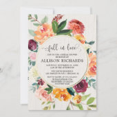 Herfst in de liefde Rustic floral foliage vrijgeze Kaart (Voorkant)