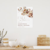 Herfst in de liefde rustieke floral vrijgezellenfe poster (Keuken)