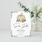 Herfst in de liefde Sage Green Wedding Save the Da (Staand voorkant)