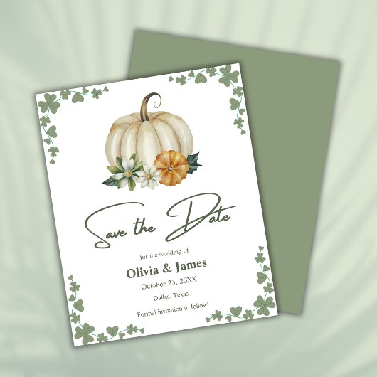 Herfst in de liefde Sage Green Wedding Save the Da