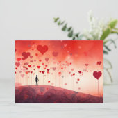 Herfst in de liefde: Schrijf je brief - Valentijn  Feestdagenkaart (Staand voorkant)