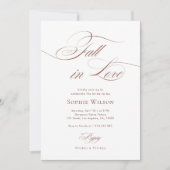 Herfst in de liefde Sophisticated Script Vrijgezel Kaart (Voorkant)