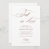 Herfst in de liefde Sophisticated Script Vrijgezel Kaart (Voorkant / Achterkant)