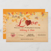 Herfst in de liefde uitnodiging Trouwdouche rustie (Voorkant / Achterkant)