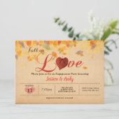 Herfst in de liefde verlofpartij rustic kaart (Staand voorkant)