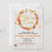 Herfst in de liefde verlovingsfeest met de grote r kaart (Voorkant)