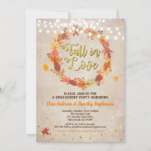 Herfst in de liefde verlovingsfeest met vintage kaart (Voorkant)