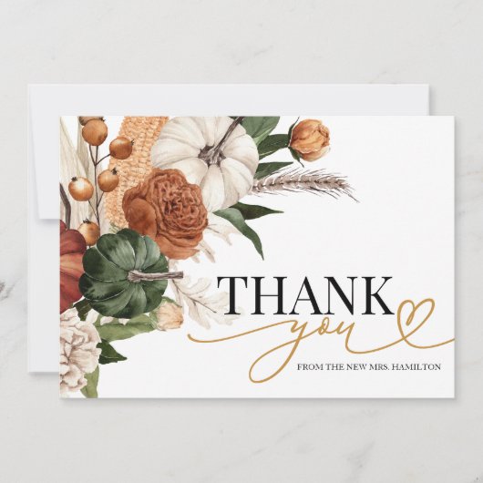 Herfst in de liefde Vrijgezellenfeest dank je kaar Kaart (Voorkant)