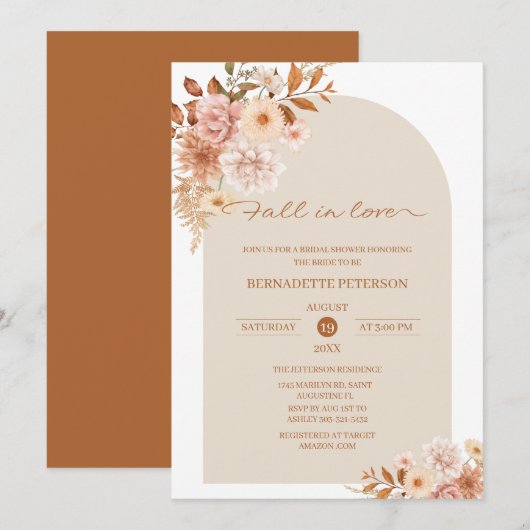 Herfst in de liefde Vrijgezellenfeest Kaart (Voorkant / Achterkant)