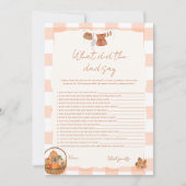 Herfst in de liefde Wat zei de vader Baby shower Kaart (Voorkant)