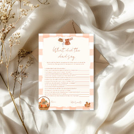 Herfst in de liefde Wat zei de vader Baby shower Kaart