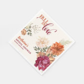 Herfst in de liefde waterverf Bloemen herfst Vrijg Servet (Hoek)