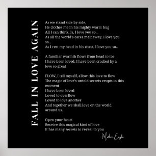 Herfst in de liefde weer gedicht Wall Art poster