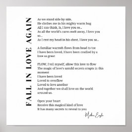 Herfst in de liefde weer gedicht Wall Art poster