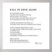 Herfst in de liefde weer gedicht Wall Art poster (Voorkant)