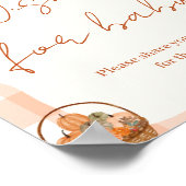 Herfst in de liefde Wensen voor Baby shower Teken Poster (Hoek)