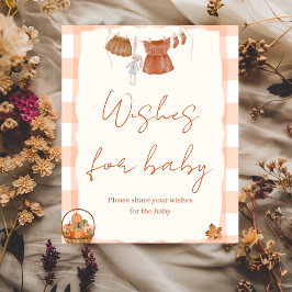 Herfst in de liefde Wensen voor Baby shower Teken Poster