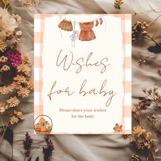 Herfst in de liefde Wensen voor Baby shower Teken Poster