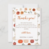 Herfst in de liefde Wildflower Pattern Bedankkaart (Voorkant)