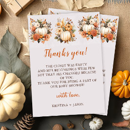 Herfst in de liefde Wildflower Pattern Bedankkaart