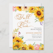 Herfst in de liefde | Zonnebloem Bloemen Vrijgezel Kaart (Voorkant)