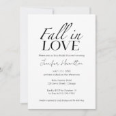 Herfst in de liefde | Zwart-wit Vrijgezellenfeest Kaart (Voorkant)