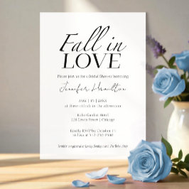 Herfst in de liefde | Zwart-wit Vrijgezellenfeest Kaart