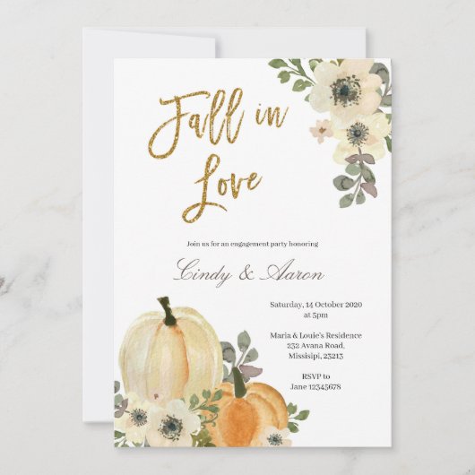 Herfst in de liefdeslobby kaart (Voorkant)