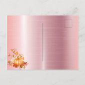 Herfst in de liefdespompoen Bridal Shower-uitnodig Briefkaart (Achterkant)