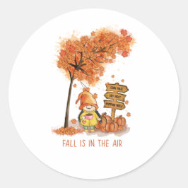 Herfst in de lucht ronde sticker