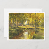 Herfst in de Meadow Edge Schilderij Briefkaart (Voorkant / Achterkant)