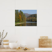 Herfst in de rivier de Pieniny Dunajec Poster (Keuken)