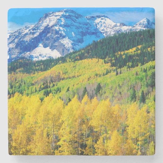 Herfst in de Rocky Mountains Stenen Onderzetter (Voorkant)
