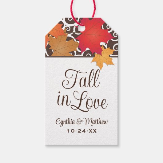 Herfst in de Sinaasappel van de Liefde - herfst Le Cadeaulabel (Voorkant)