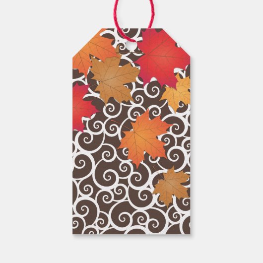 Herfst in de Sinaasappel van de Liefde - herfst Le Cadeaulabel (Achterkant)