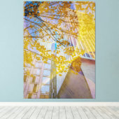 Herfst in de stad Abstract Canvas Afdruk (Insitu (Houten vloer))