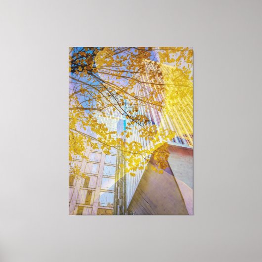 Herfst in de stad Abstract Canvas Afdruk (Voorkant)